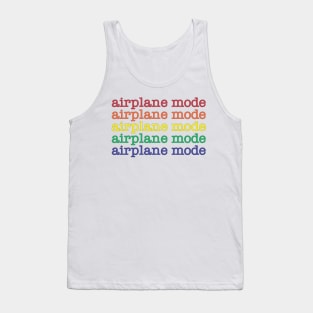 Airplane Mode Rainbow Typography Tank Top